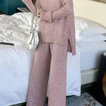 Turtleneck Size Split Sweater Suits