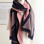 Warm Thicken Fringed Printed Scarf