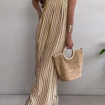 Women's Loose Casual Striped Jumpsuit