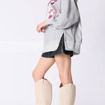 Halloween Cartoon Ghost Sequined Sweatshirt Casual Top