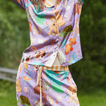 Guinea Pig and Fish Print Home Long-sleeved Two-piece Set