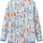 Graffiti Print Cotton Shorts Set