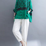 Original Printing Batwing Sleeve T-Shirts Tops