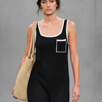 Women's Minimalist Lightweight Knitted Sleeveless Jumpsuit