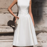 Sleeveless Tailored A-Line Midi Dress