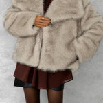 PREMIUM GREY FUR COAT