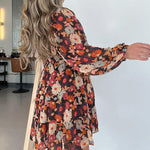 NEW FALL FOLIAGE TIERED DRESS