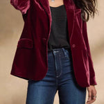 Gold Velvet Casual Women's Short Suit