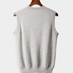 PURE EXTRA-FINE MERINO WOOL V-NECK VEST