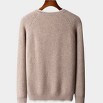 PURE EXTRA-FINE MERINO WOOL TWO TONE CREWNECK