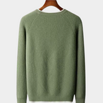 PURE EXTRA-FINE MERINO WOOL TWO TONE CREWNECK