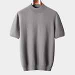 PREMIUM CASHMERE MOCK NECK T-SHIRT