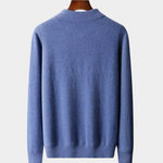 PURE EXTRA-FINE MERINO WOOL HALF ZIP POLO