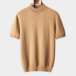 PREMIUM CASHMERE MOCK NECK T-SHIRT