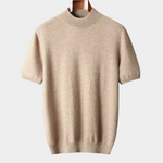 PREMIUM CASHMERE MOCK NECK T-SHIRT