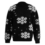 Turtleneck Christmas print knitted sweater