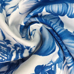 A-Line Loose Flower Print Split-Joint Lapel Maxi Dresses