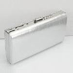 Silver rhinestone evening clutch