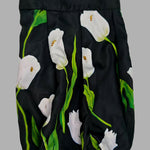 Long Sleeves Loose Floral Floral Printed Pleated Split-Joint Stand Collar Trench Coats