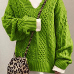Knitted Pattern Casual Knit Sweater