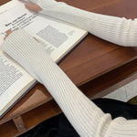 Casual Wool Knitting Keep Warm Solid Color Arm Warmers Accessories