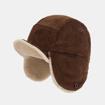 Retro Earflaps Corduroy Baseball Cap