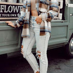 Crash Into Your Heart Plaid Shacket