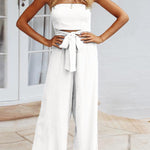 Summer Fashion Sexy Tube Top Strapless Casual Jumpsuit