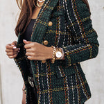 Good Catch Double Breasted Plaid Blazer