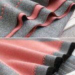 Warm Thicken Fringed Printed Scarf