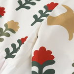Positioning Plant Leaf Print Long Dress