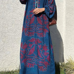 Ethnic Printed Long-sleeved Dress