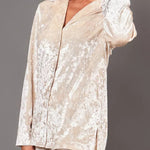 Velvet Home Service Long -sleeved Trousers Two -piece Suit