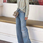 Light Green Heather Cropped V-Neck Knit Cardigan