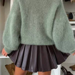 SWETER KARDIGAN Z MOHEREM SHELLEY MATCHA