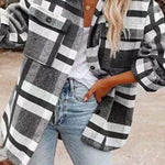 Plaid Pocketed Jacket
