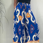 Queen of Hearts Printed Pocketed Drawstring Elastic Waist Pants