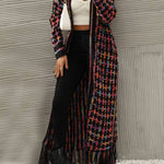 Fringed Long Cardigan Coat
