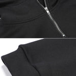 Stylish Black Asymmetric Zipper Hoodies
