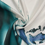 Batwing Sleeves Loose Printed Tied Waist V-Neck Evening Dresses Maxi Dresses
