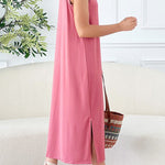 Sira Crew Neck Sleeveless Loose Comfort Solid Dress