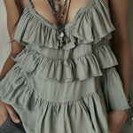 Vintage-style Camisole With Multiple Layers Of Ruffles