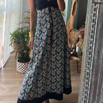 INKA black-geometric long dress