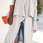 Fireside Pocketed Oversized Drape Neckline Knit Cardigan