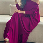 H-Line Loose Buttoned Solid Color Maxi Dresses
