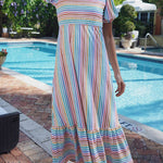 The Lucy Rainbow Stripe Dress