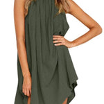 Sweet Crinkle Sleeveless Mini Dress