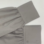 Long Sleeves Loose Solid Color Split-Joint Split-Side Lapel Maxi Dresses Shirt Dress
