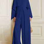 Long Sleeves Wrap Solid Color Zipper Jumpsuits