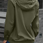 Casual Sportswear Solid Pocket Hooded Collar Outerwear